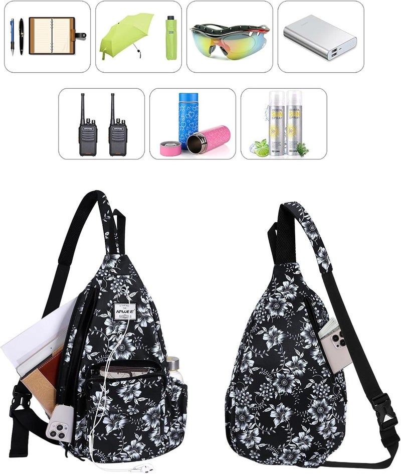HAWEE Backpack Sling for Women Anti-Water Crossbody Bag Inclined Adjustable Pack | Casual, Adjustable Strap, Water Repellent, for Travel/Sport - Image 4